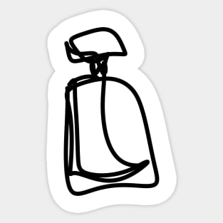 Minimalistic Perfume Bottle Line Art Sticker